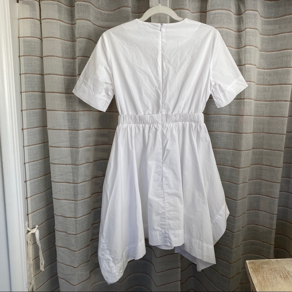 Few Moda Solid Cotton Asymmetrical Ruffle Dress - image 5